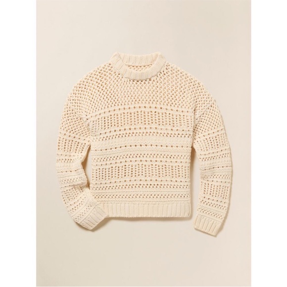 Faherty NWT Women's Whitecap Sweater Cream size Small - Picture 2 of 8